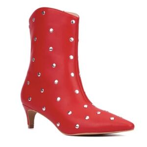 New York & Company Krissette Dress boots red silver - 7